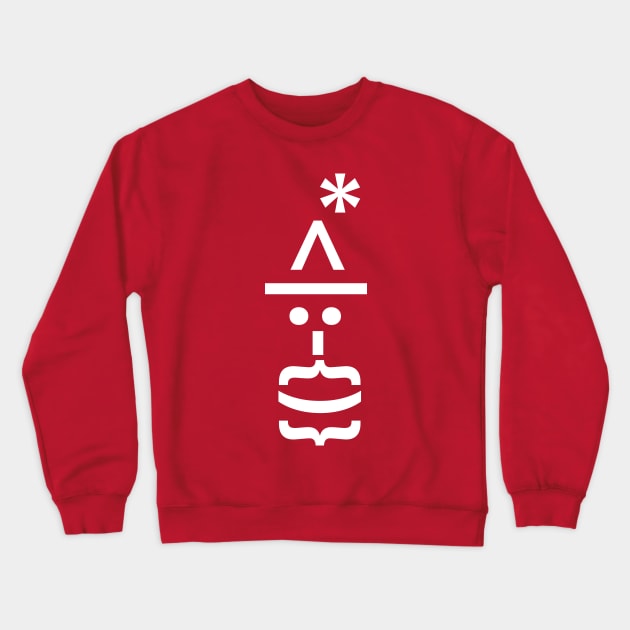 Santa with Beard Christmas Emoticon Crewneck Sweatshirt by tinybiscuits